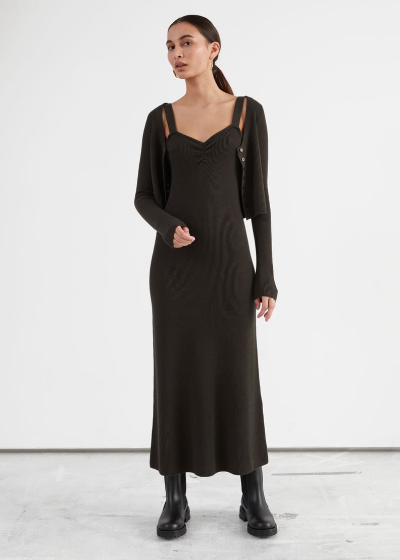 & Other Stories Sleeveless Midi Knit Dress