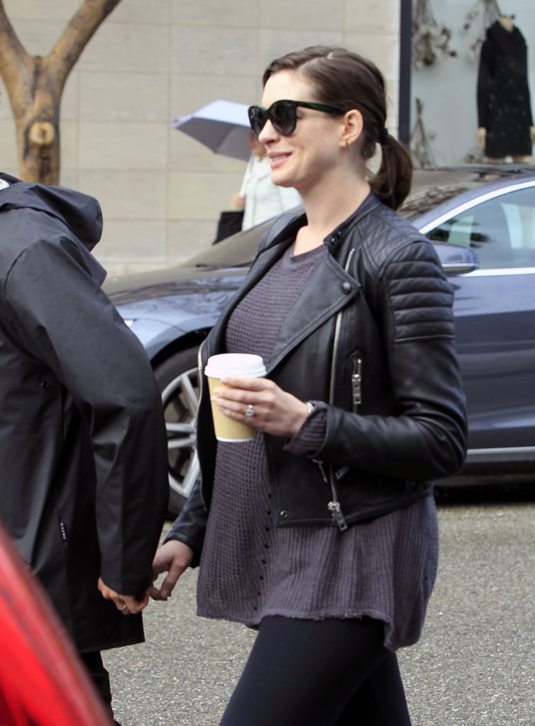 Anne Hathaway and Adam Shulman Out in LA January 2016