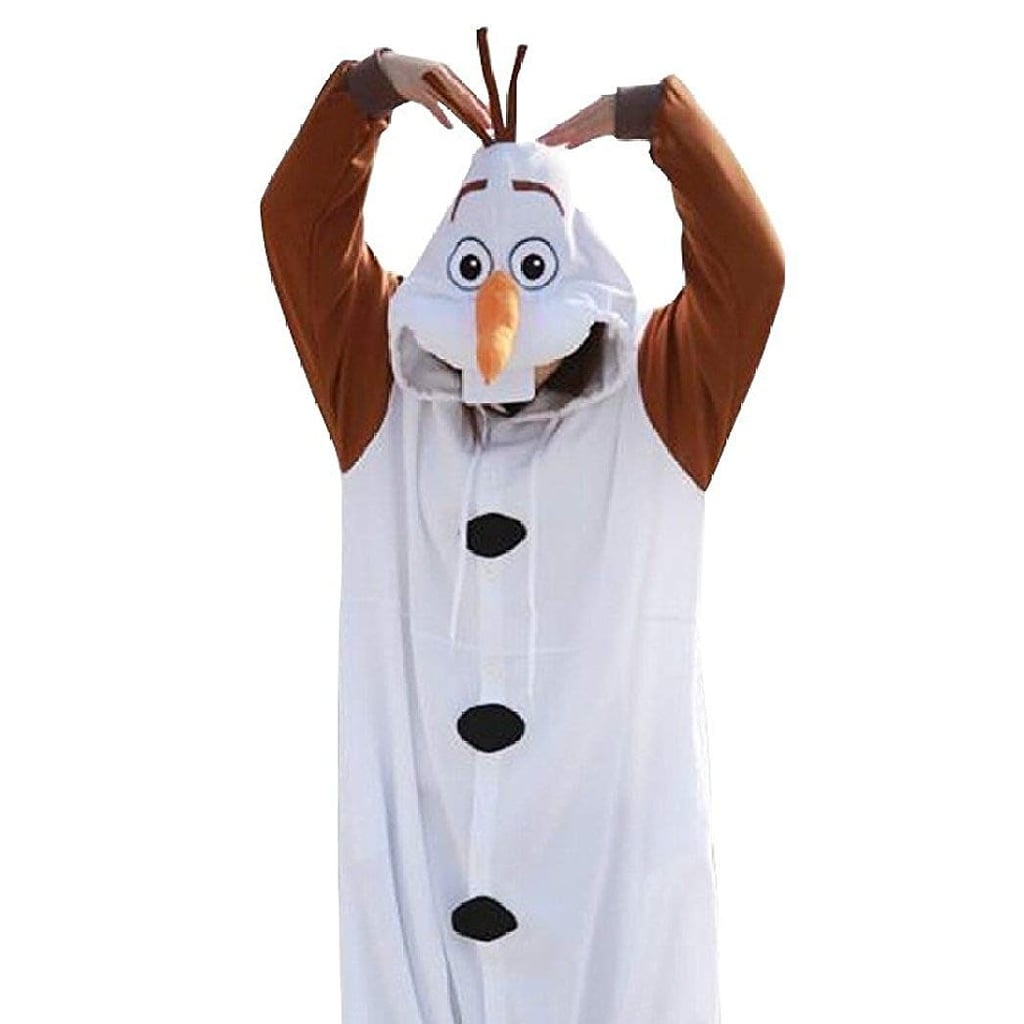 Adulte Unisexe Frozen Olaf Bonhomme de Neige Onesie Déguisement Pyjama Cosplay Fête Tenue Sweat à Capuche Costume Cadeau de Noël Height 150cm-160cm S 