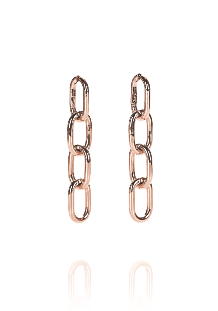 Alexander Wang Four-Link Chain Earrings in Rose Gold ($295)