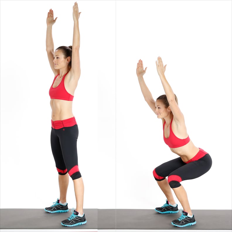 Circuit Two: Squat With Overhead Reach