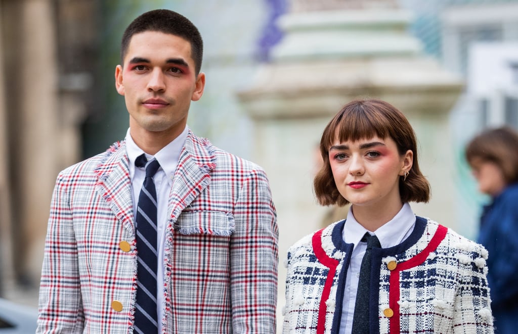 Maisie Williams and Reuben Selby Wearing Matching Eye Shadow at Paris Fashion Week