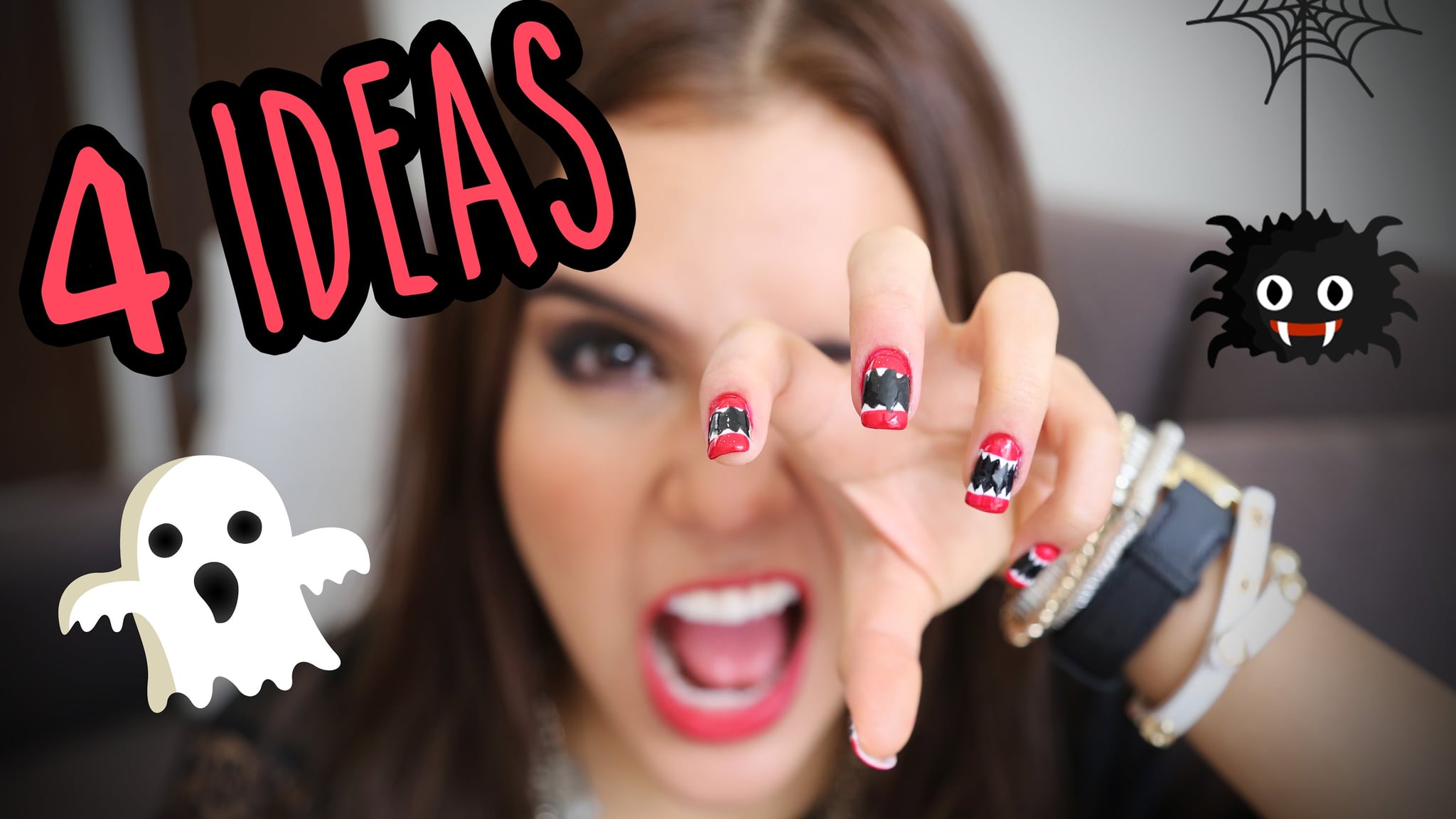Monster Sugar Skull Fang And Spooky Eyeball Nails Make Your Halloween Costume Pop With One Of These Killer Nail Designs Popsugar Latina