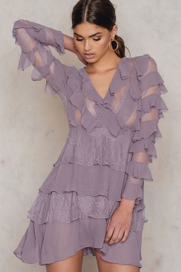 NA-KD Glamorous Chiffon Tiered Dress