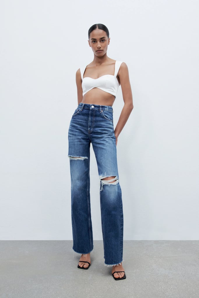Cool Jeans: Zara Wide Leg Full Length Ripped Jeans | Best Zara Jeans ...