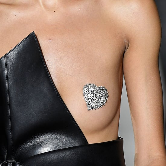 Glitter Nipple Saint Laurent Paris Fashion Week Spring 2017