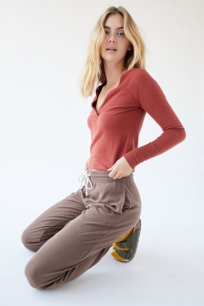 Out From Under Janie Ribbed Drawstring Jogger Pants