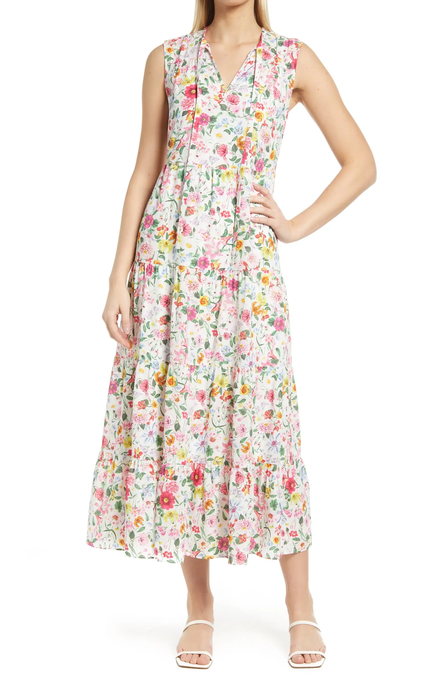 Caslon Floral Print Sleeveless Maxi ...