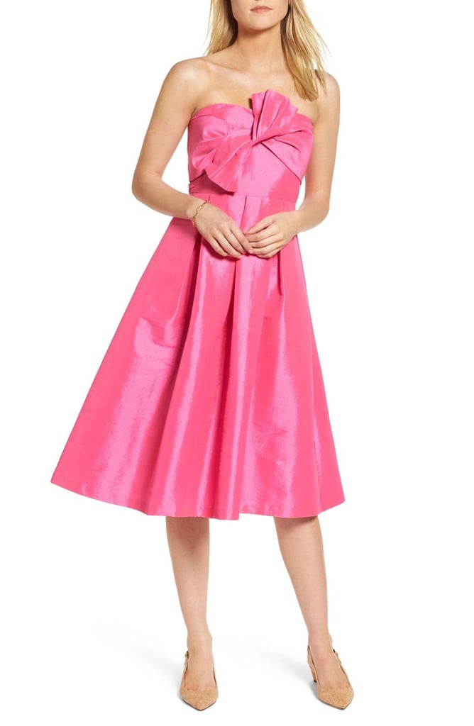 1901 Bow Bodice Strapless Midi Dress