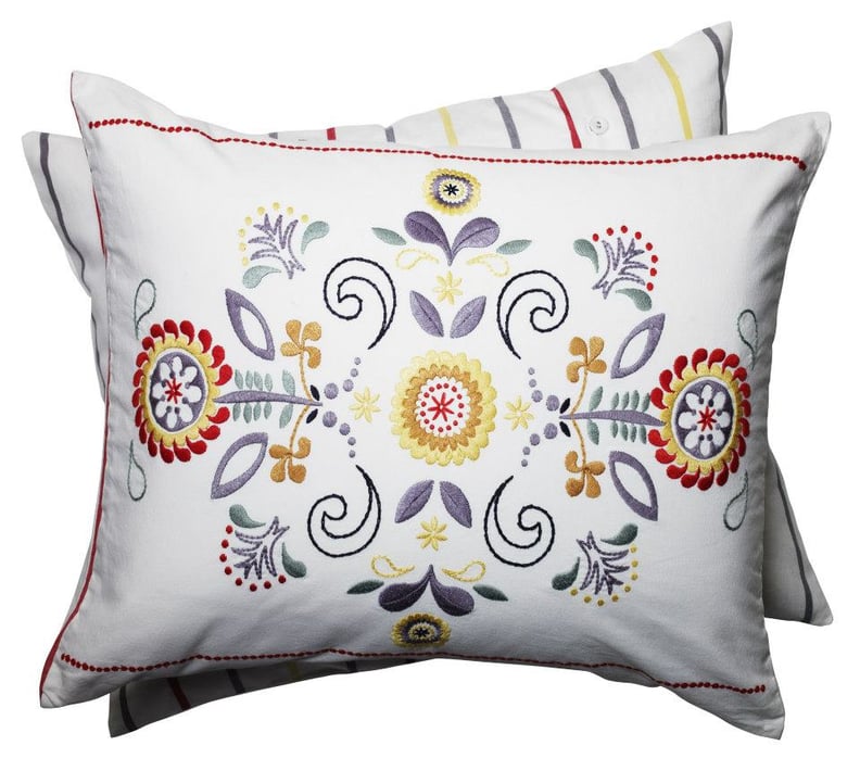 Embroidered Throw Pillow