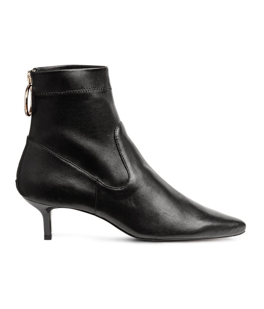 H&M Leather Ankle Boots