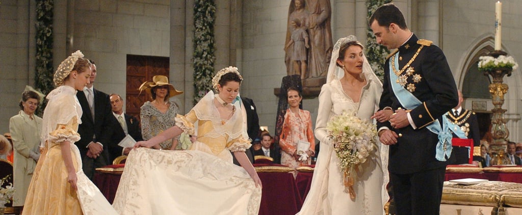 Who Designed Queen Letizia of Spain's Wedding Dress?