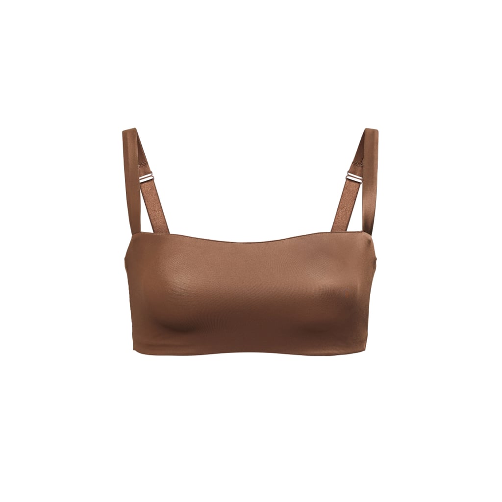 Skims Stretch Satin Bralette in Smokey Quartz