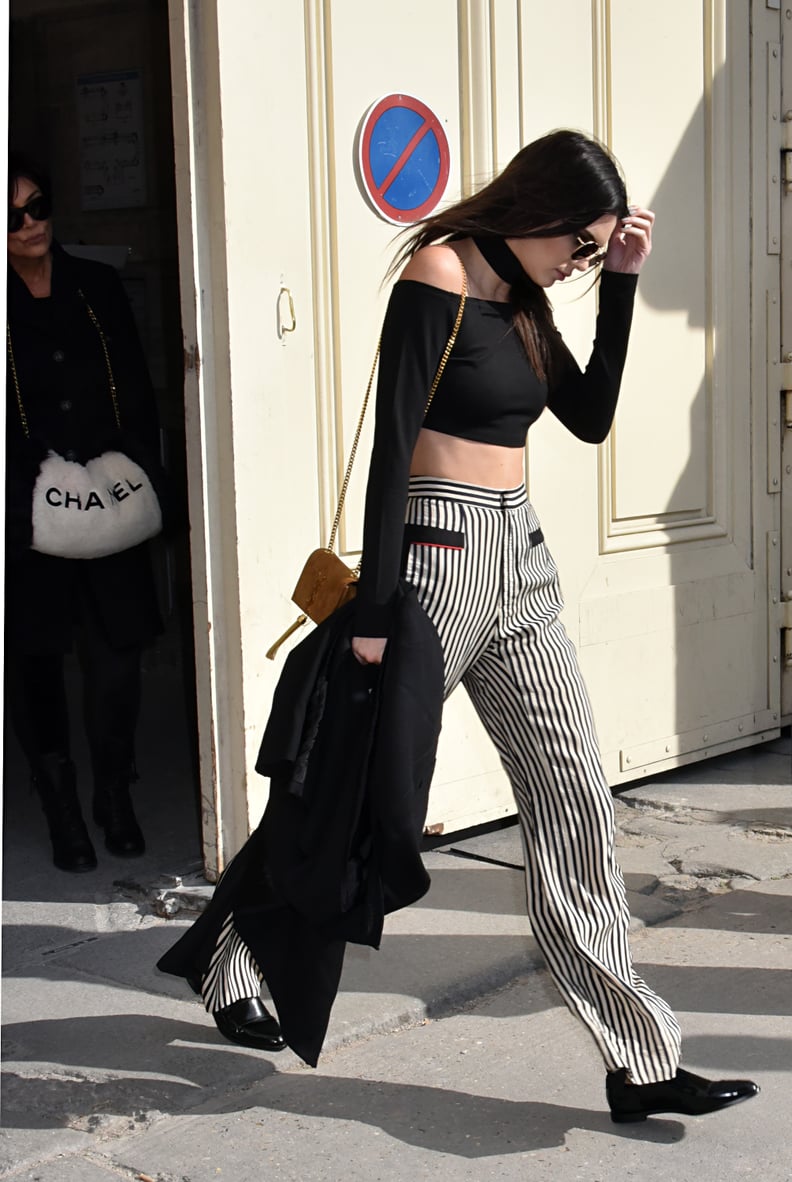 Crop Tops Were Definitely Kendall's Style Staple of Choice During PFW