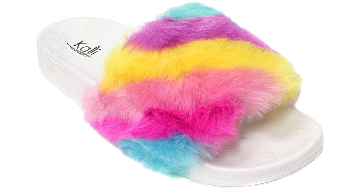 kali shoes fur slides