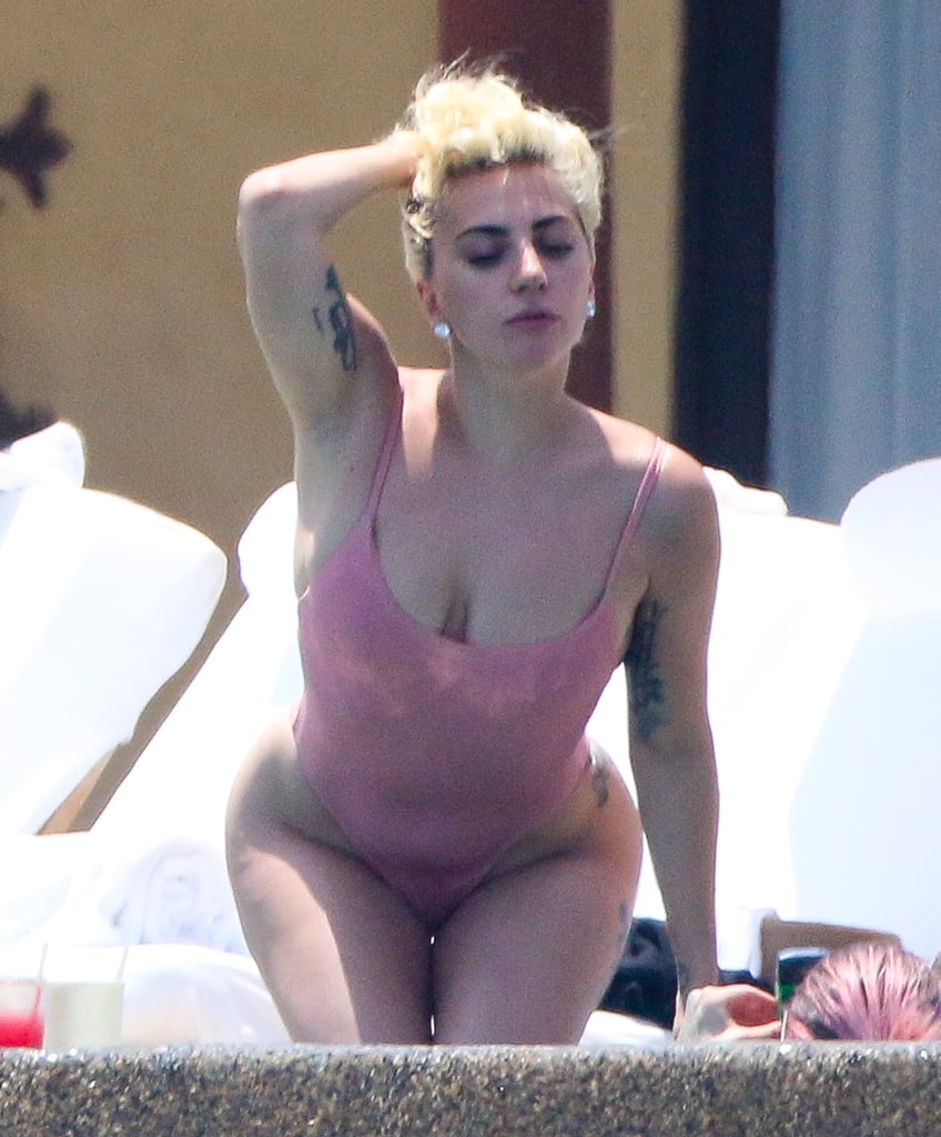 Lady Gaga Wearing Swimsuit in Mexico After Breakup July 2016