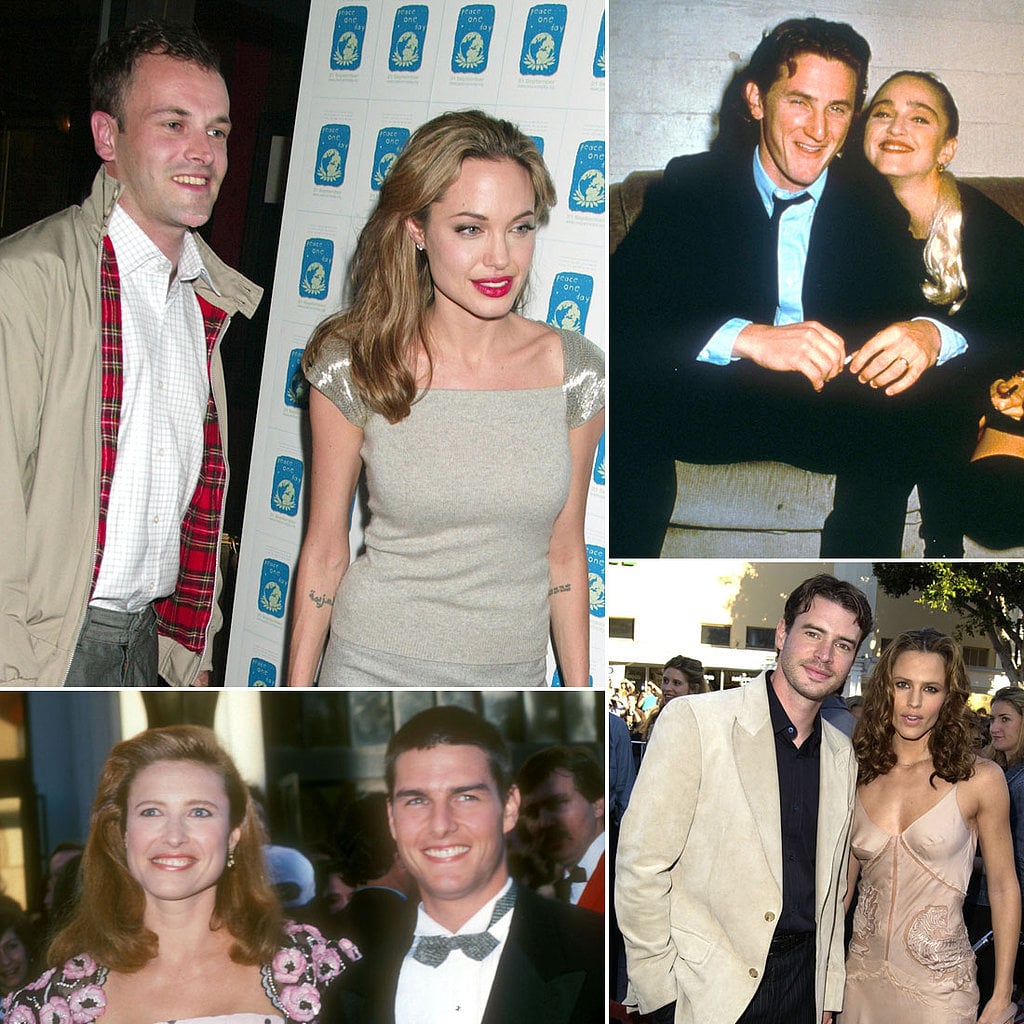 We can't help but also reminisce about the surprising celebrity combinations who have headed to the altar together. Remember Angelina Jolie's first husband, Jonny Lee Miller, or Jennifer Garner's onscreen romance-turned-marriage to Scott Foley? We've rounded up a bunch of surprising nuptials, so scroll to jog your memory!