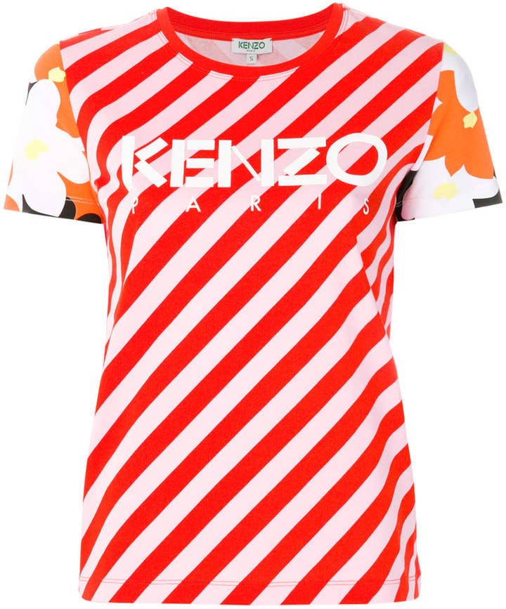 Kenzo Paprika Stripe Logo T-Shirt