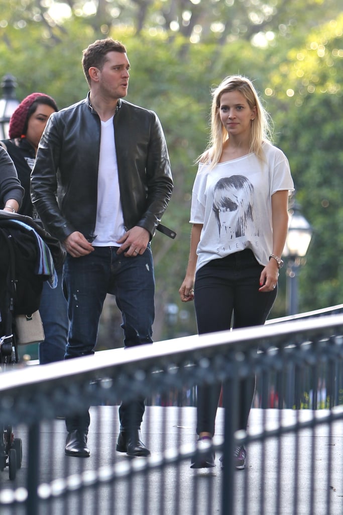 Michael Buble and Luisana Lopilato Bring Noah to Disneyland