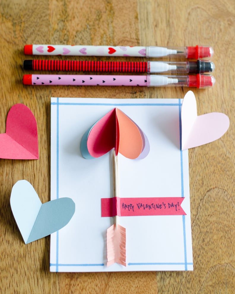 DIY Folded-Heart Valentines