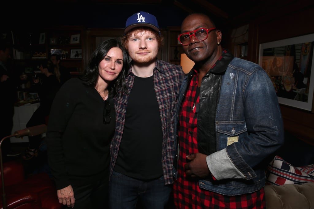 Pictured: Courteney Cox, Randy Jackson, and Ed Sheeran