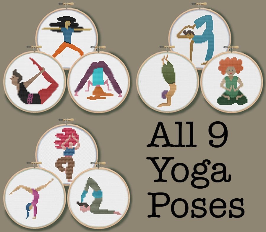 Nine Mini Yoga Poses