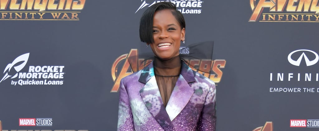 Letitia Wright's Purple Prada Suit