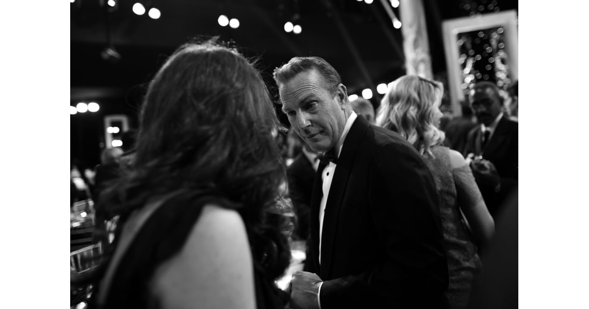 Kevin Costner SAG Awards Black and White Pictures 2015 POPSUGAR