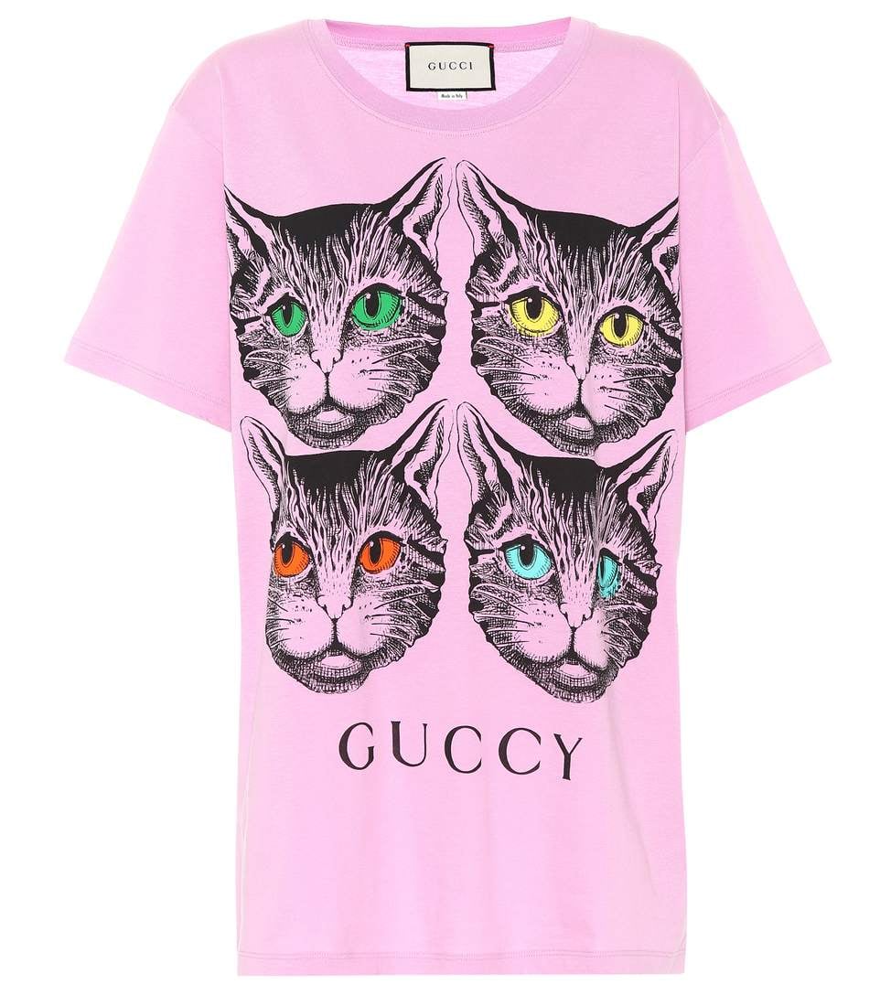 Gucci Printed Cotton T-Shirt | 25 Graphic Tees Instantly Upgrade Outfit | POPSUGAR Fashion Photo 15