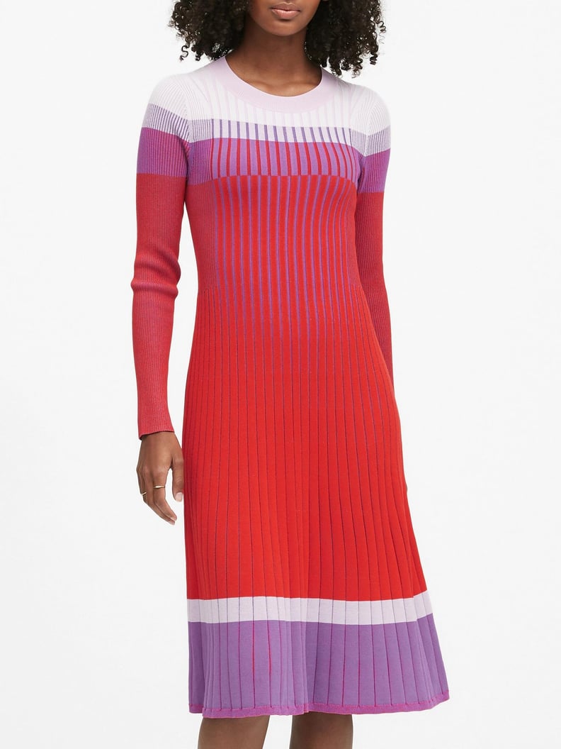 Color-Block Sweater Dress