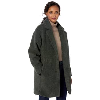 Brand - Daily Ritual Women's Teddy Bear Fleece Lapel Coat, Sage  Green, X-Small : : Clothing, Shoes & Accessories