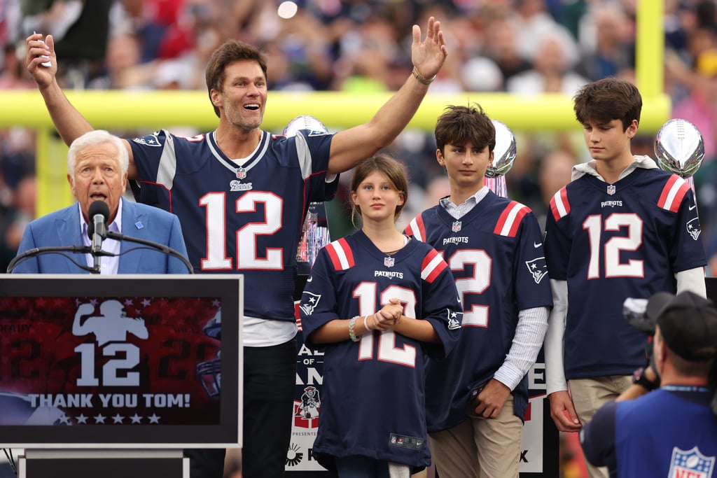 Tom Brady and His Kids at Opening Patriots Game