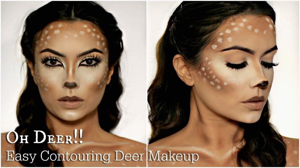 Easy Halloween Makeup: Deer Makeup Tutorial 30 Easy Halloween Makeup Ideas For a Last-Minute Costume | POPSUGAR Beauty