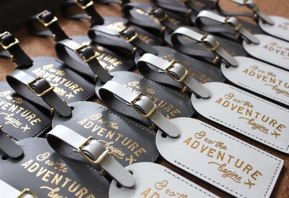 Foil-Stamped Luggage Tags