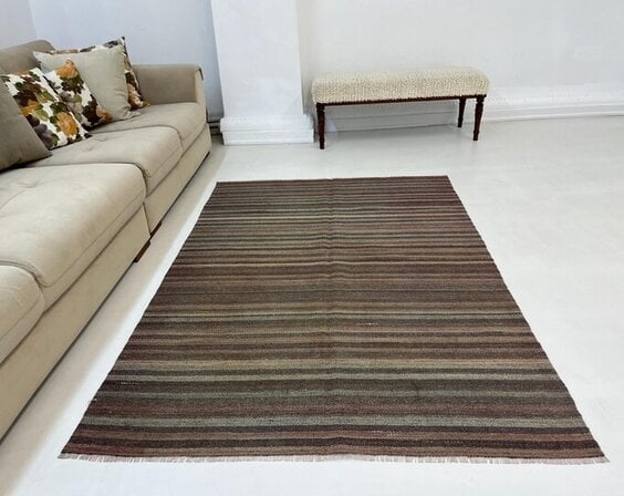 Striped Vintage Kilim Rug