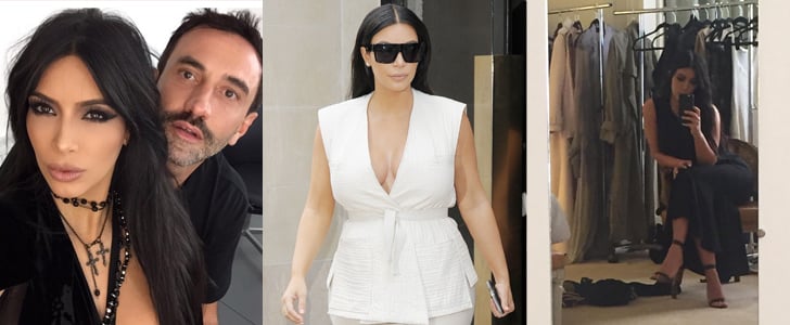 Kim Kardashian Pregnant Outfits in Paris