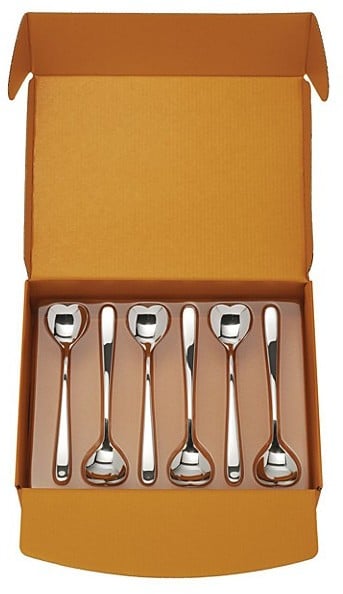 Alessi Miriam Mirri Big Love Heart Spoons, Set of 6