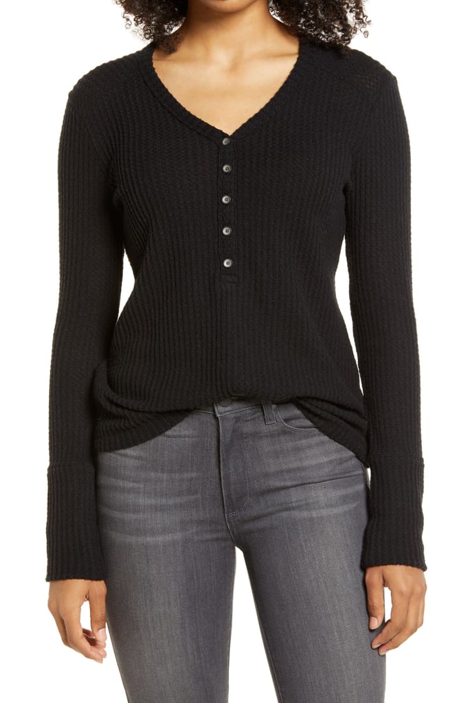 Caslon High Cuff Henley Top