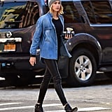 The Day She Mixed Denim and Leather