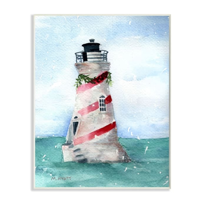 Nautical Holiday Lighthouse Art