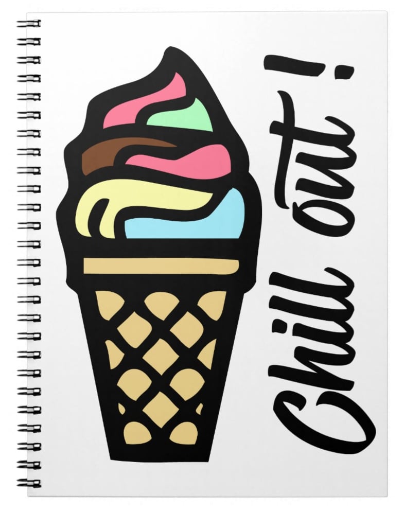 Chill Out Ice Cream Notebook ($15)
