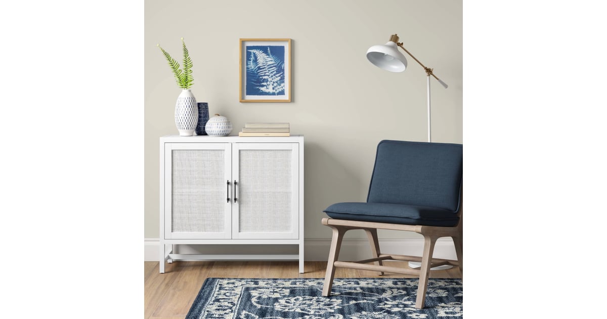 Warwick Two Door Wood and Rattan Accent Best Rattan Indoor