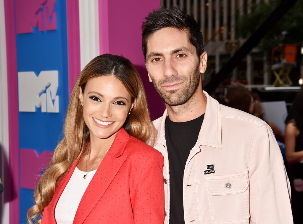 Nev Schulman and Laura Perlongo at the 2018 MTV VMAs