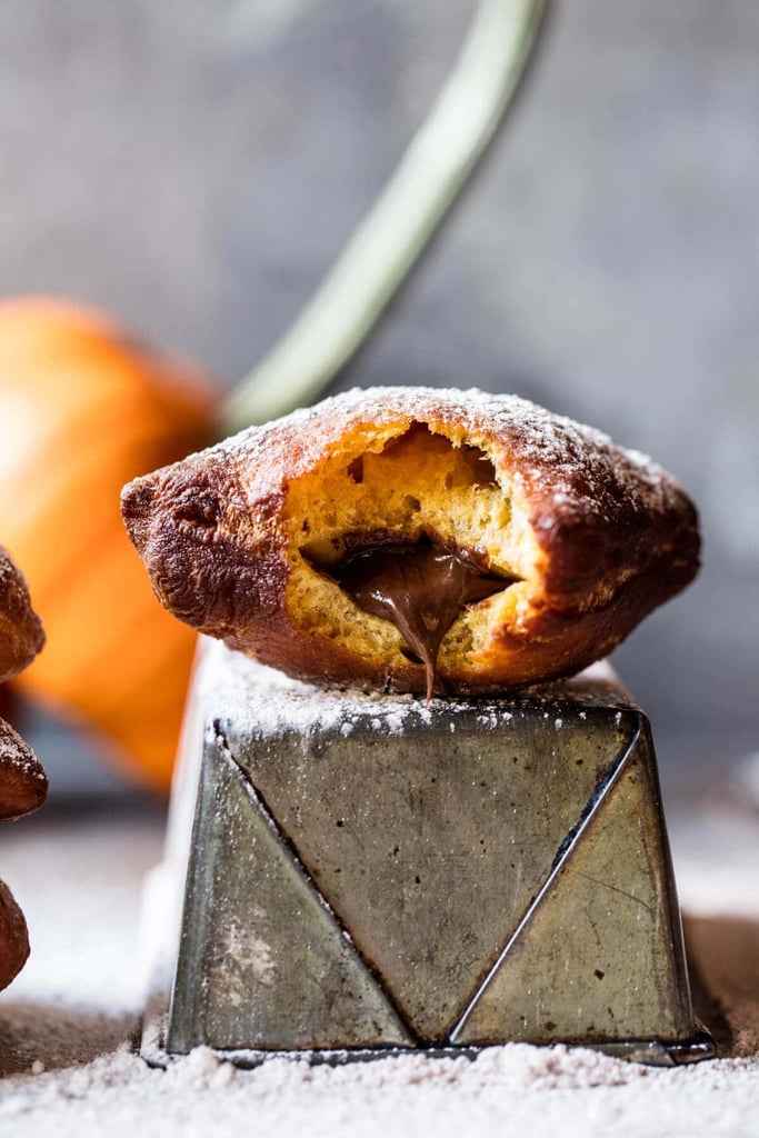 Nutella-Stuffed Pumpkin Beignets