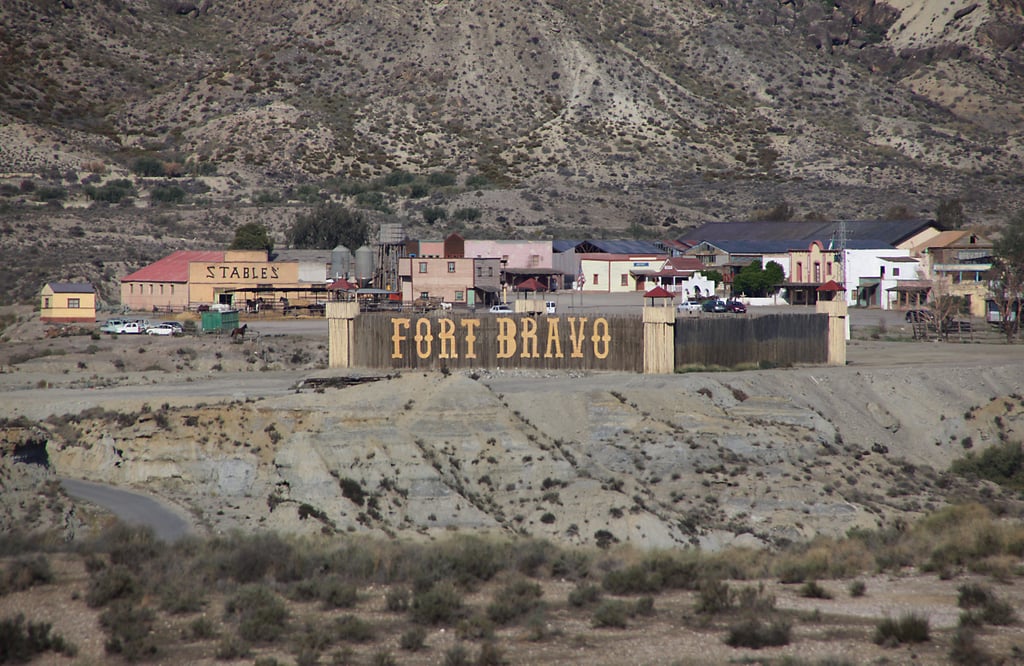 Fort Bravo in the Tabernas Desert of Almería, Spain