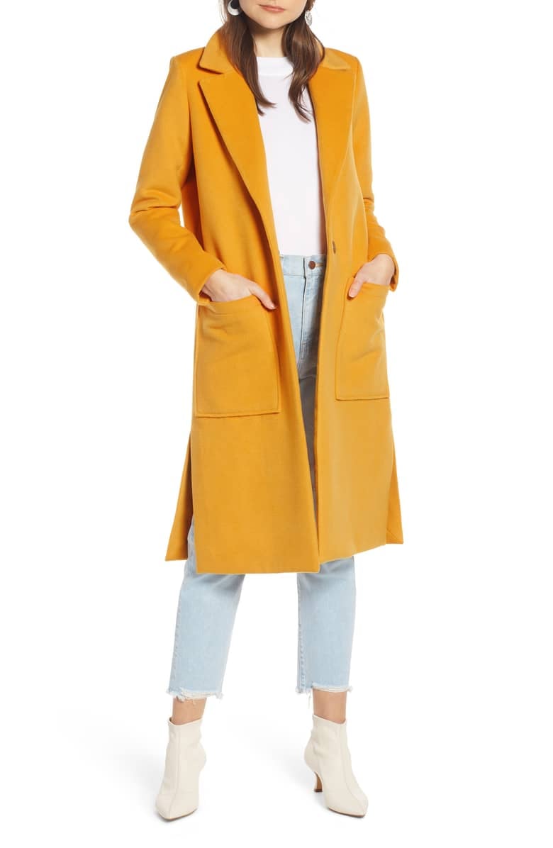 something navy oversized trench