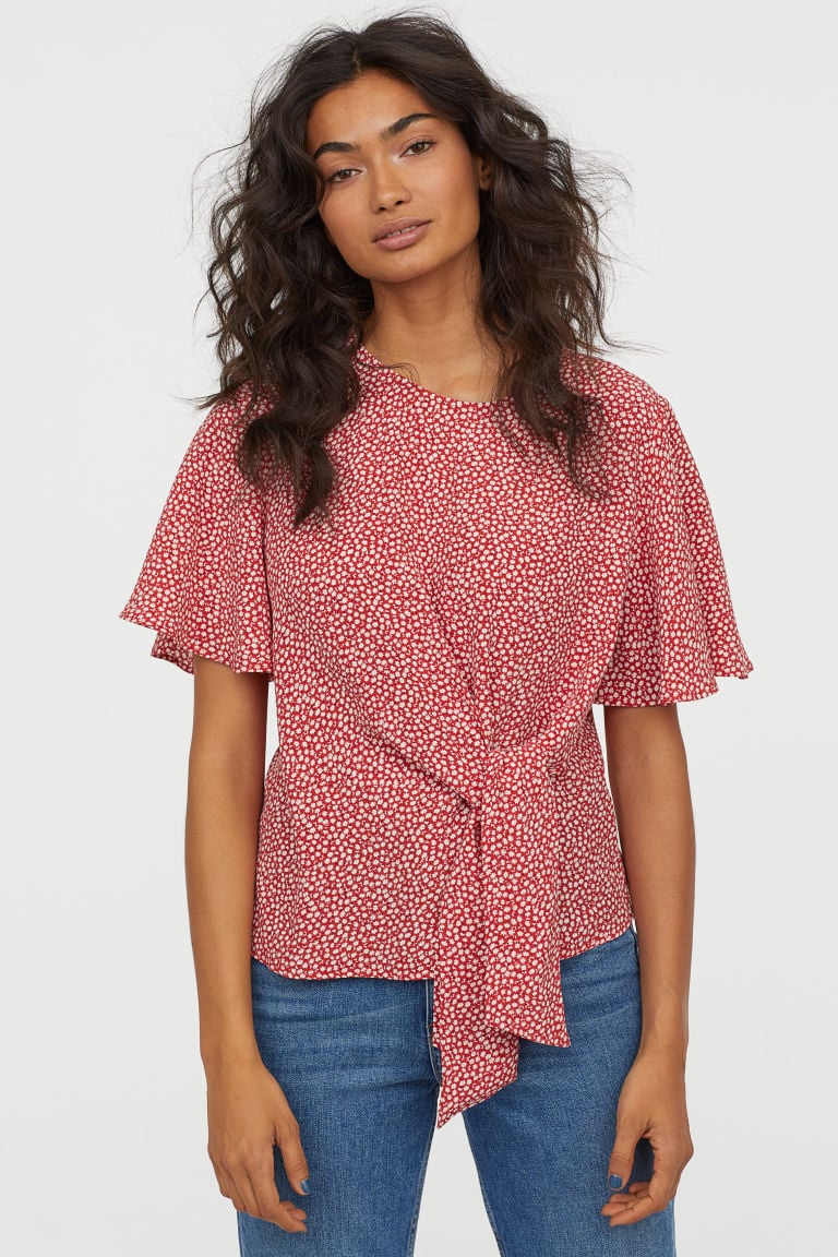 H&M Blouse With Tie Detail