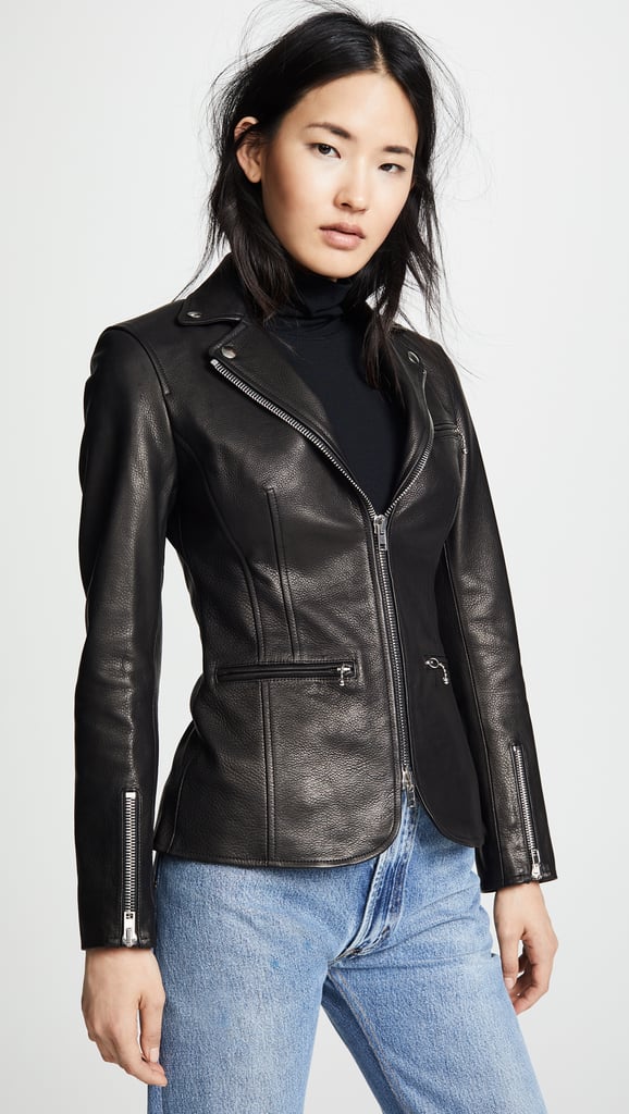 Alexander Wang Fitted Moto Blazer With Zip Detail