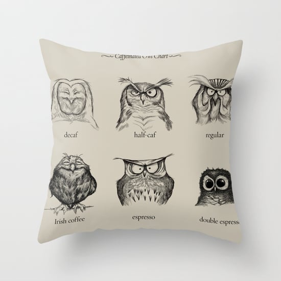 Caffeinated Owls Throw Pillow ($22)