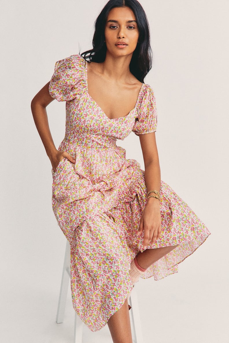 chinese dress ladies Angie White Printed Floral Maxi Dress main image 0